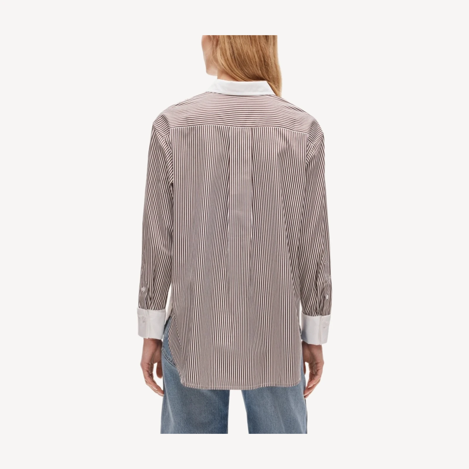 Esme relaxed-fit button-up shirt in striped Greenwich poplin