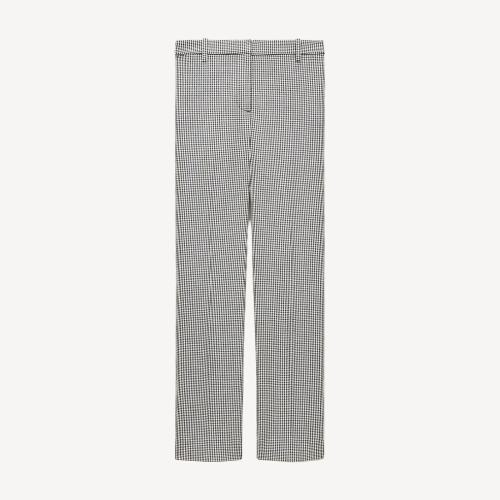 Café capri in gingham bi-stretch cotton blend