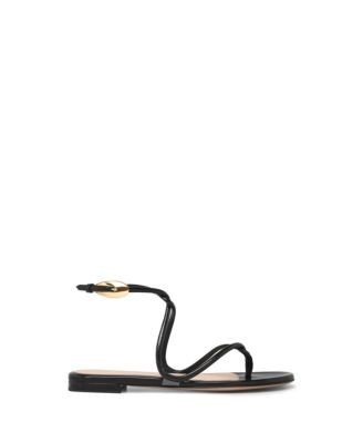 Gianvito Rossi Women's Black Mamba Flat Sandal
