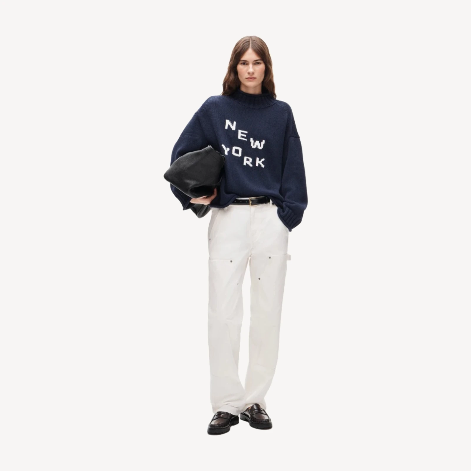 2025 Rollneck™ sweater with New York instarsia