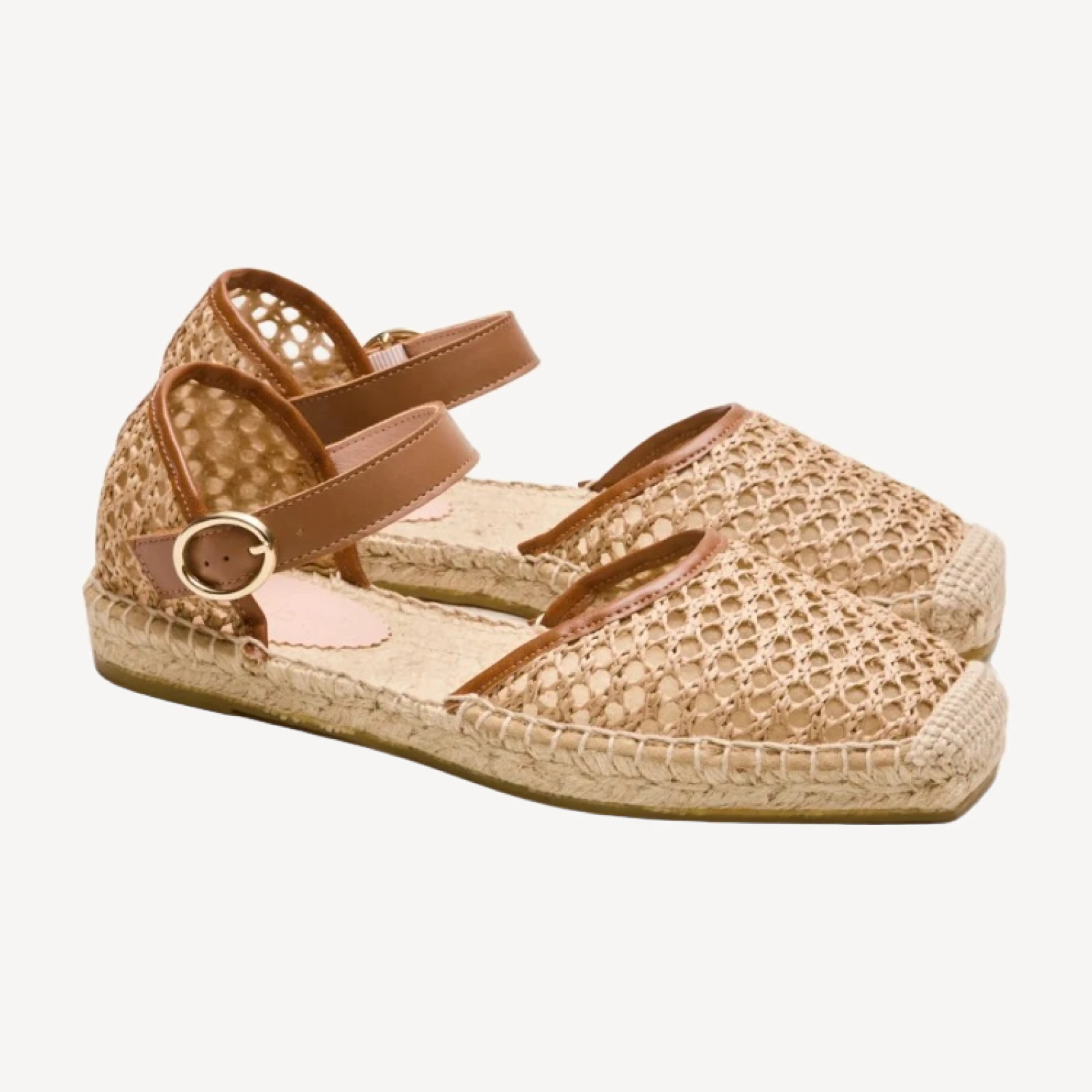 Made-in-Spain Sophie woven ankle-strap espadrilles