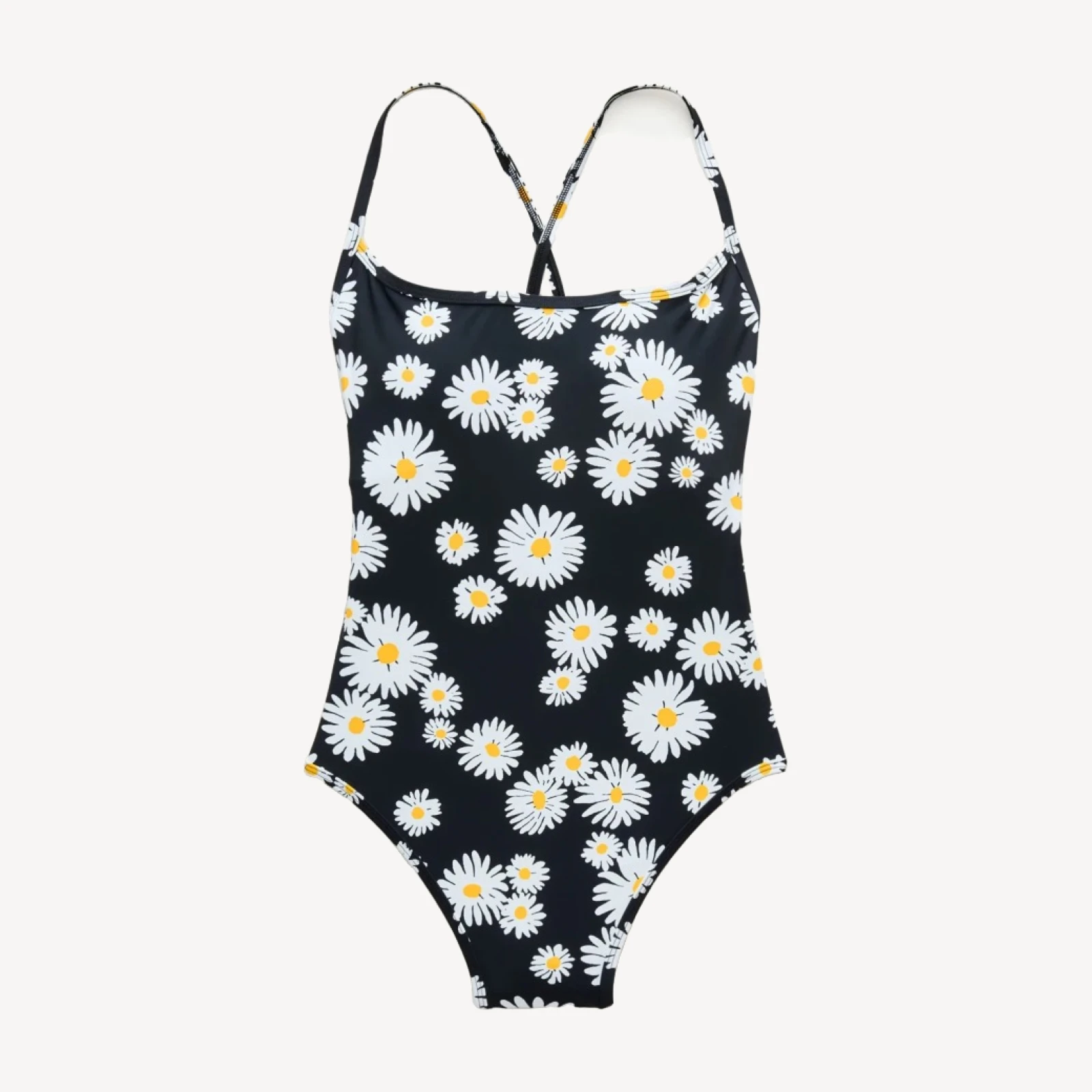 Sydney matte one-piece swimsuit in vintage daisy print