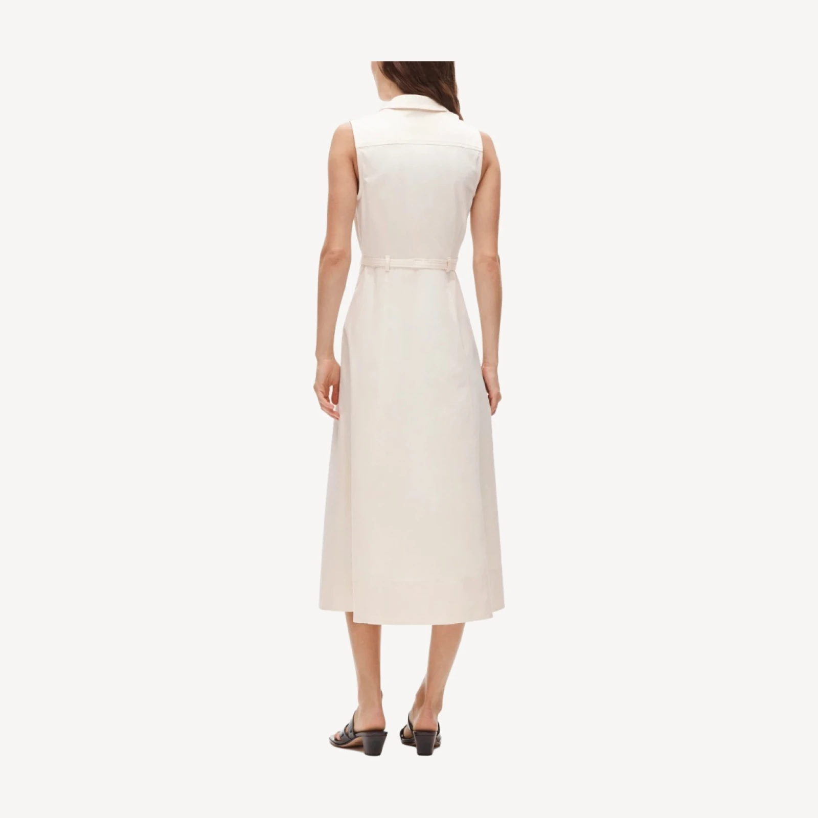Belted shirt-dress