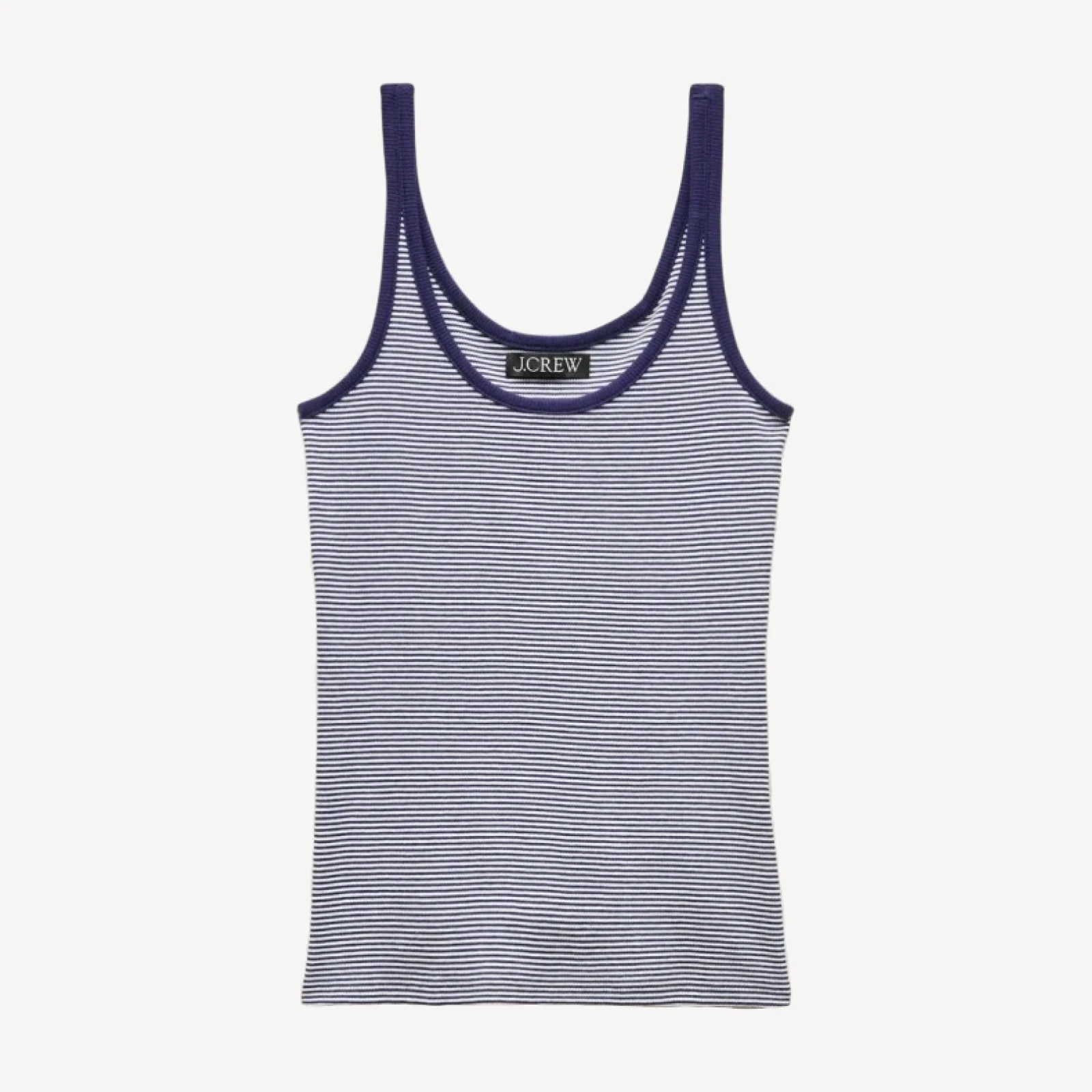 Perfect rib scoopneck tank top in stripe