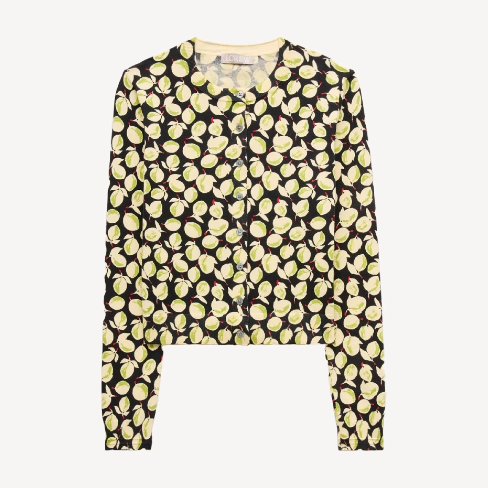 Jackie cardigan in lemon print