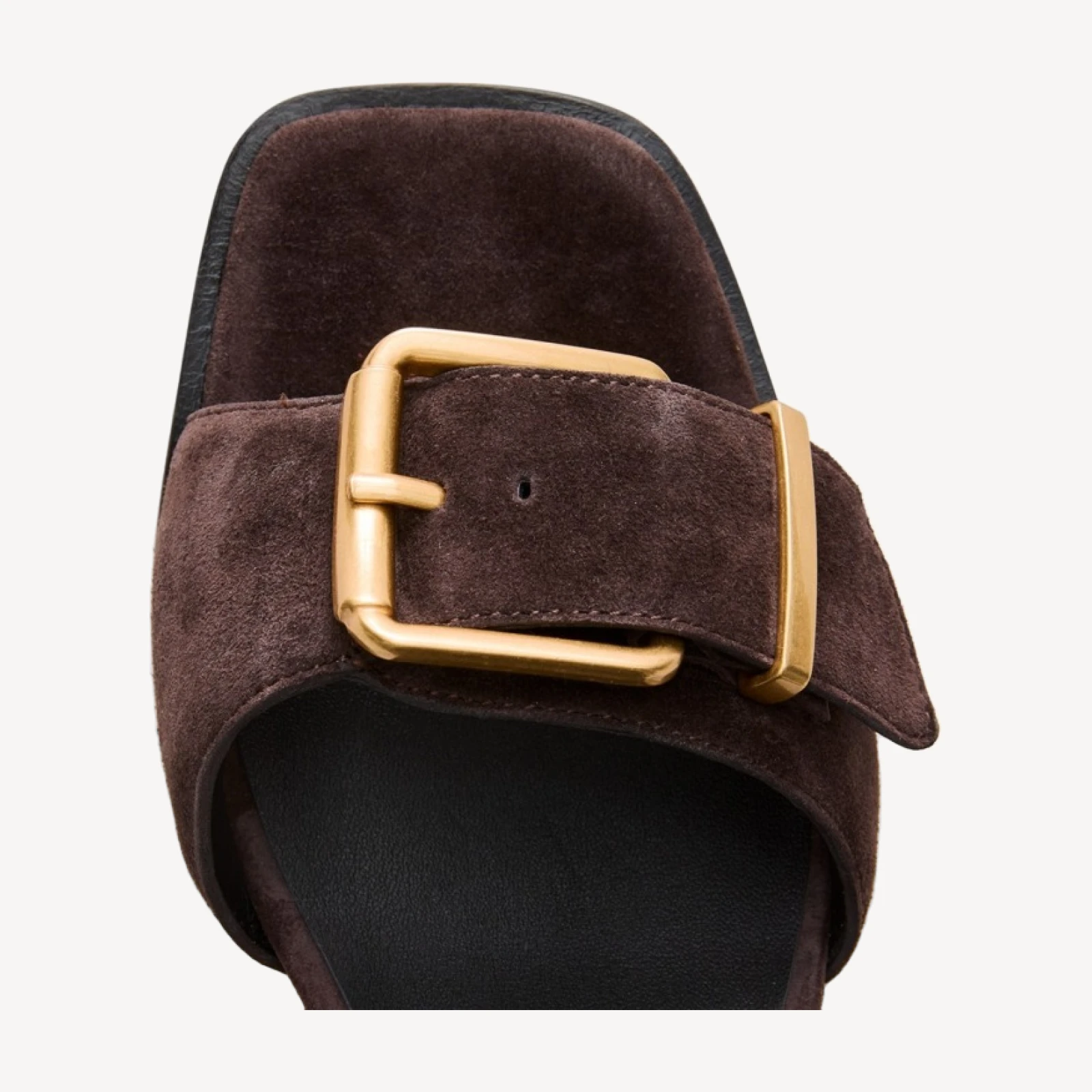 Dylan buckle block-heel sandals in suede