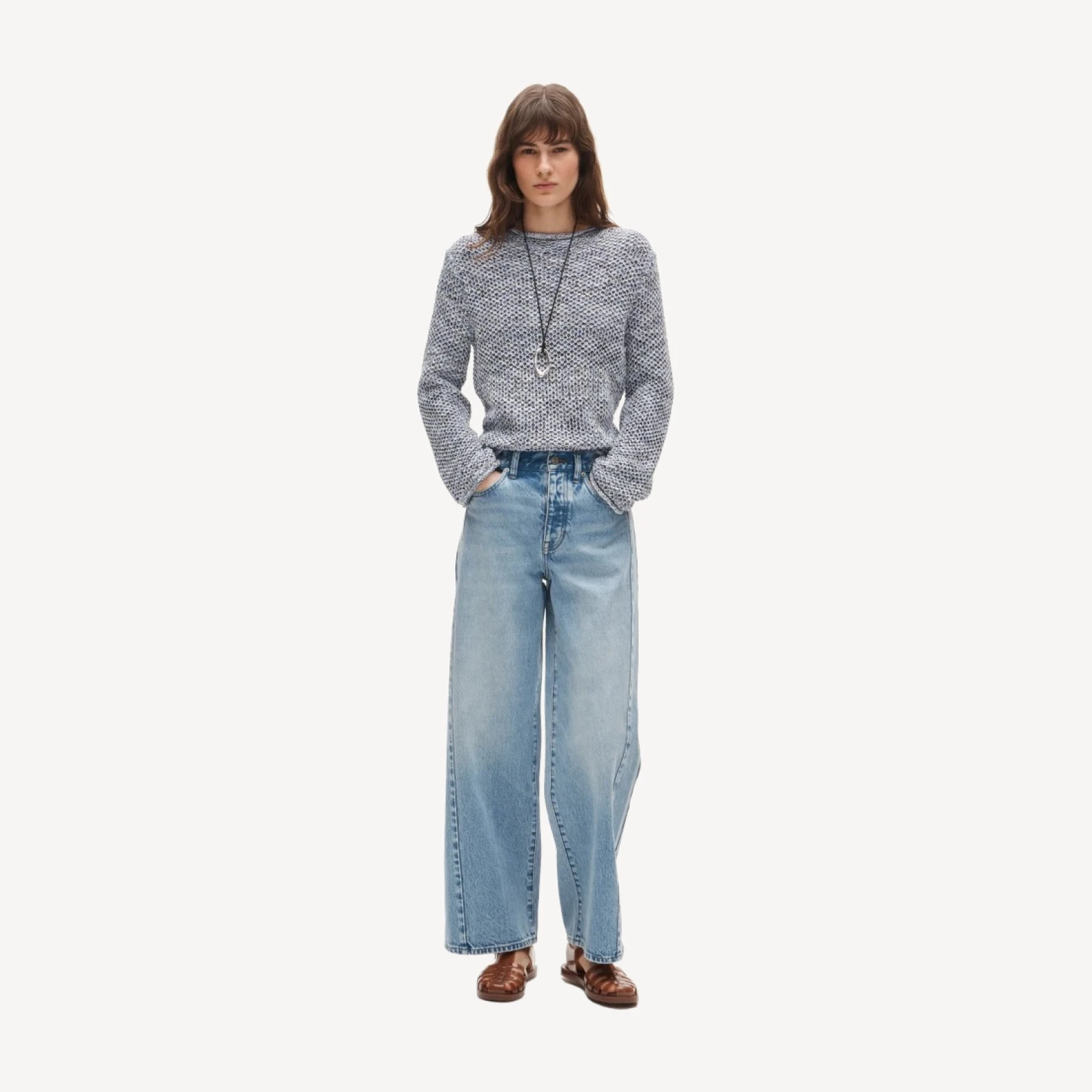Everyday wide-leg ankle jean