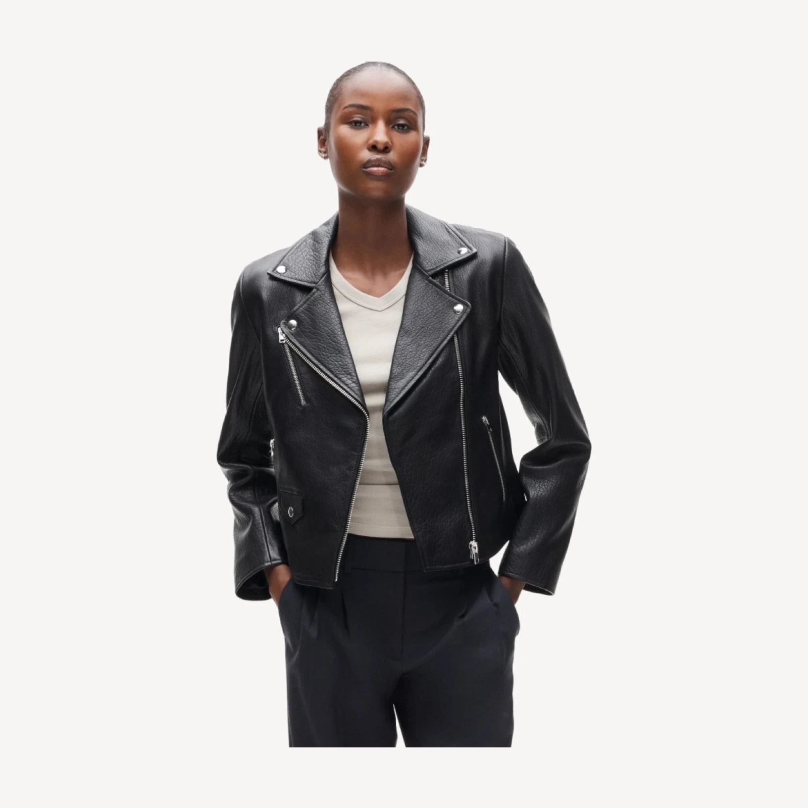 Collection leather moto jacket