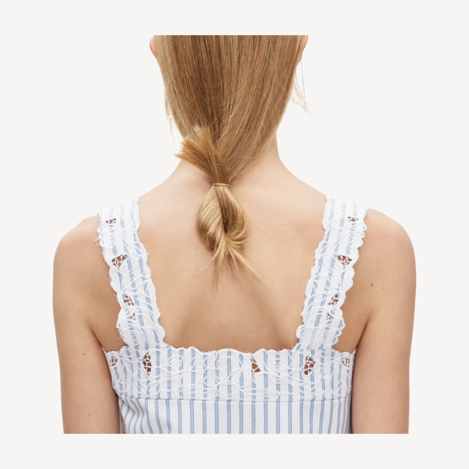 Ondine mini dress in striped double cotton poplin