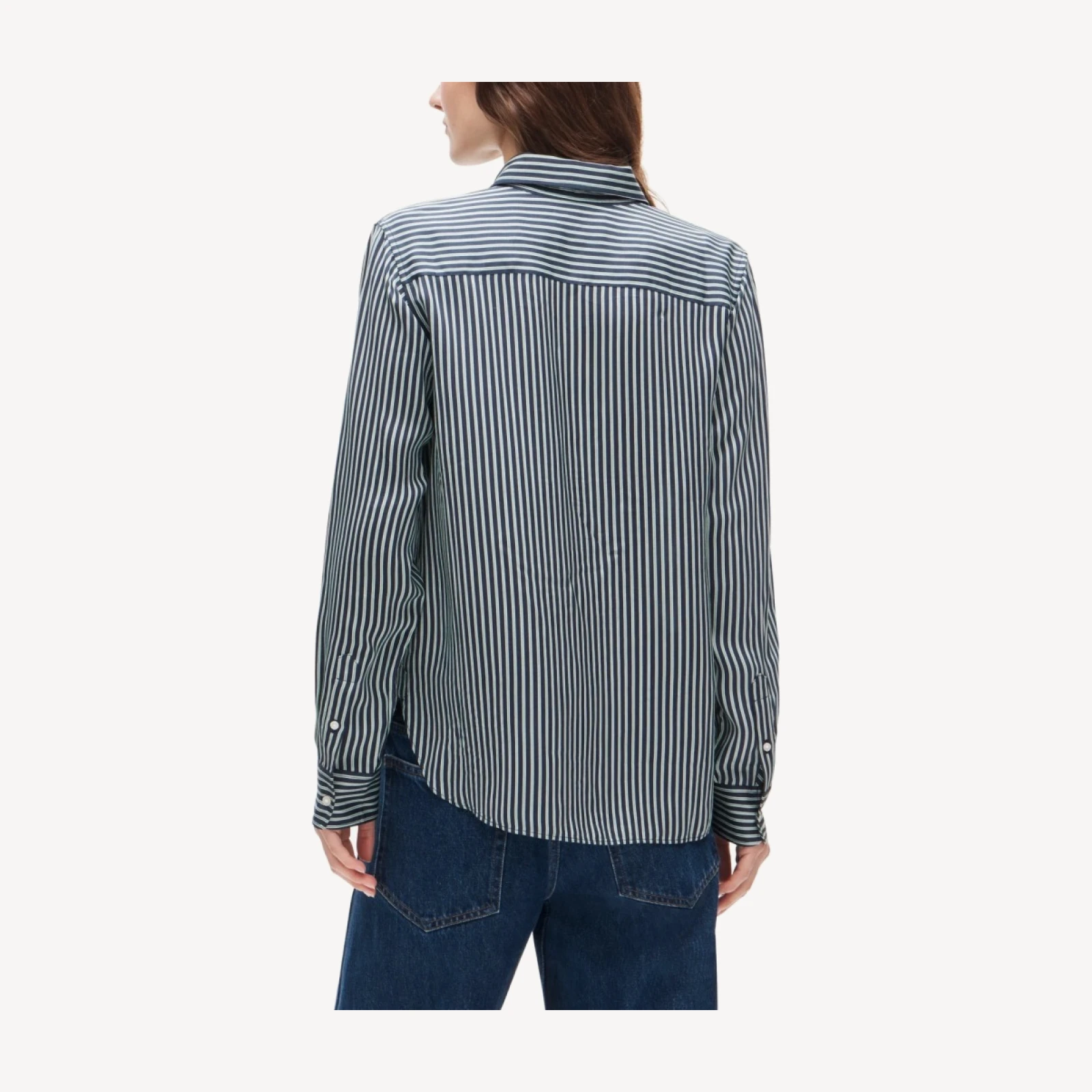 Jules classic-fit button-up shirt in striped viscose twill