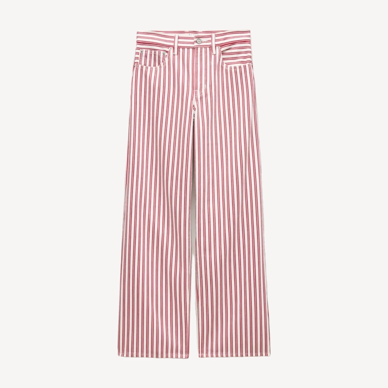 Everyday wide-leg jean in stripe