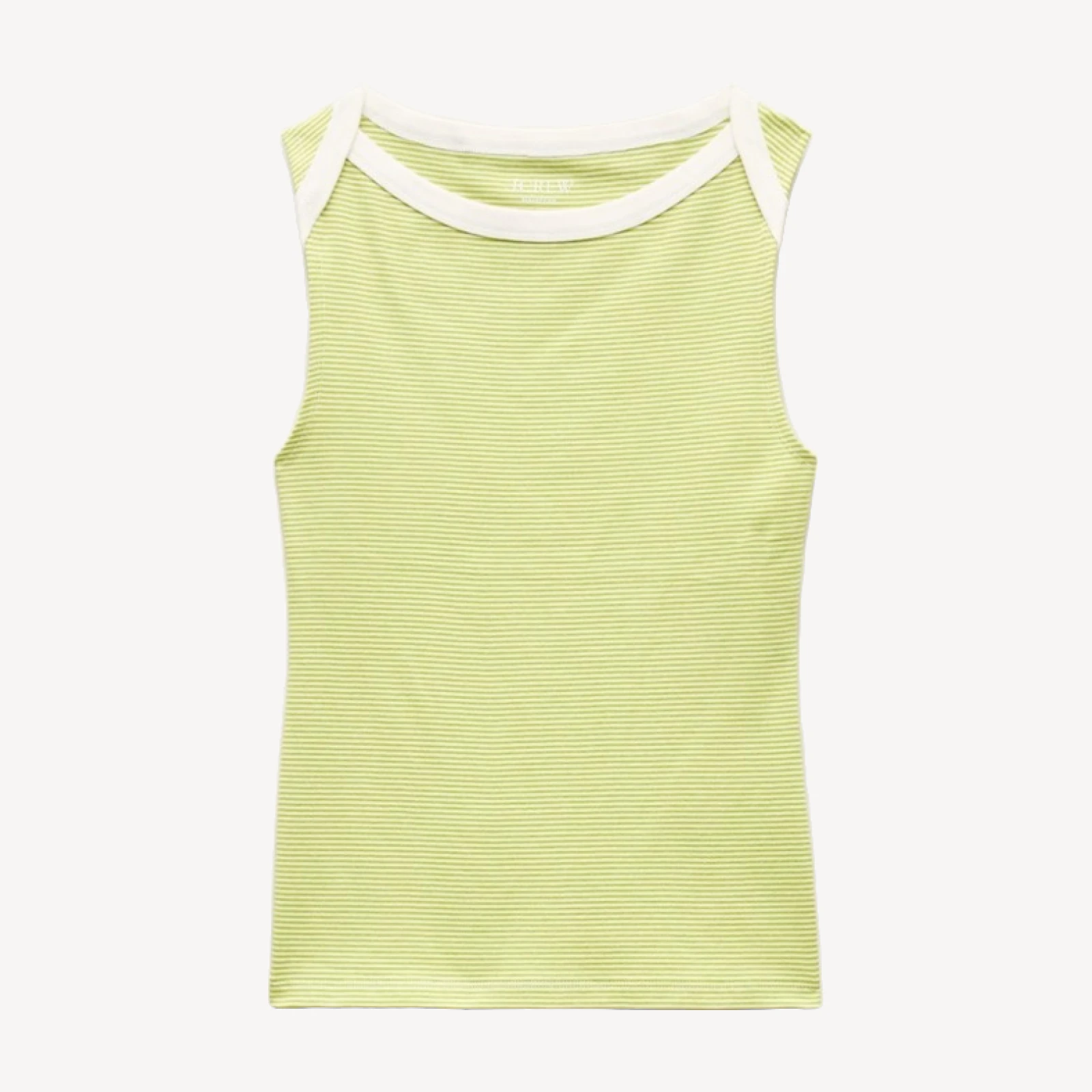Perfect-fit boatneck tank top in stripe