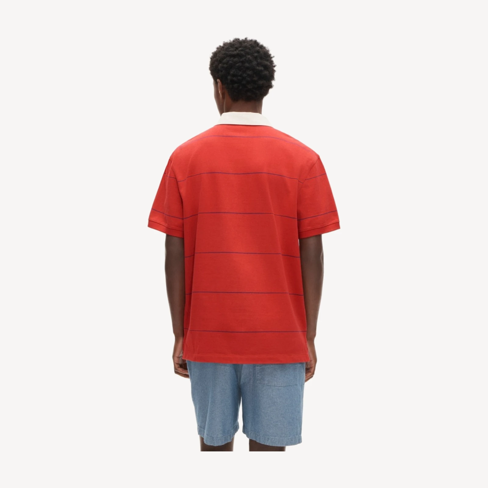 Short-sleeve rugby shirt in stripe