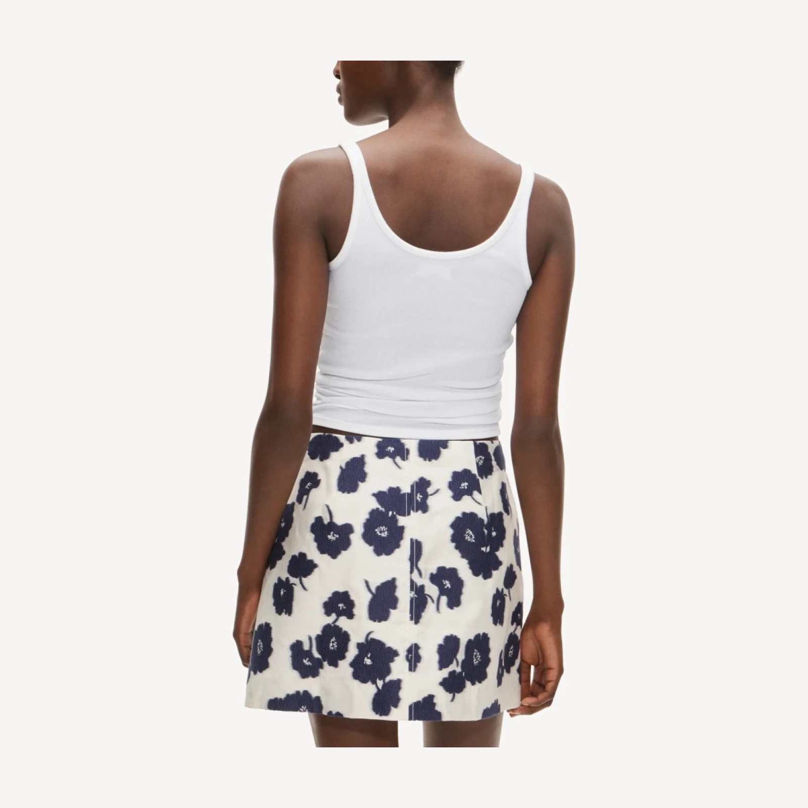 Fairfax mini skirt in blurred floral jacquard