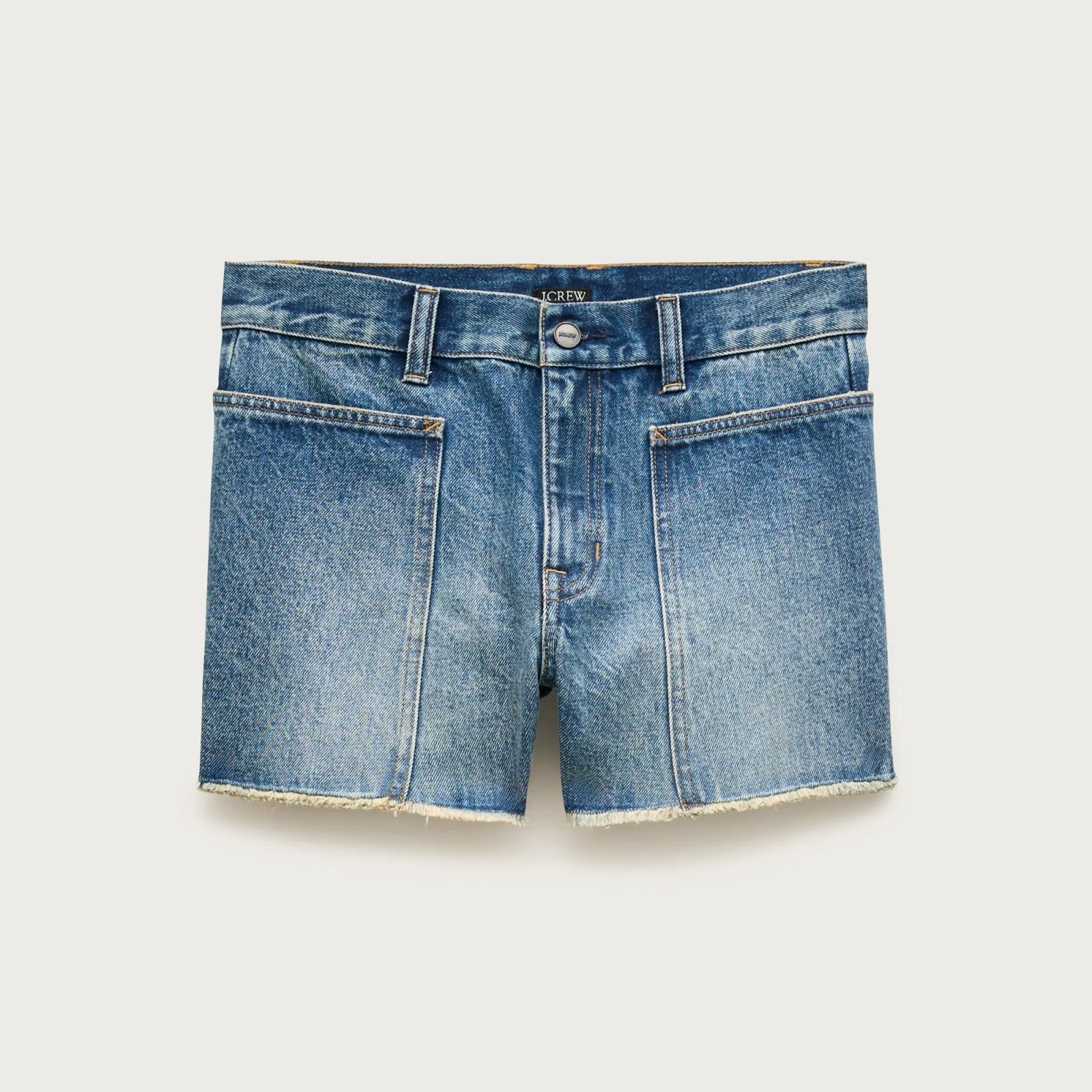 3.5" frayed denim short
