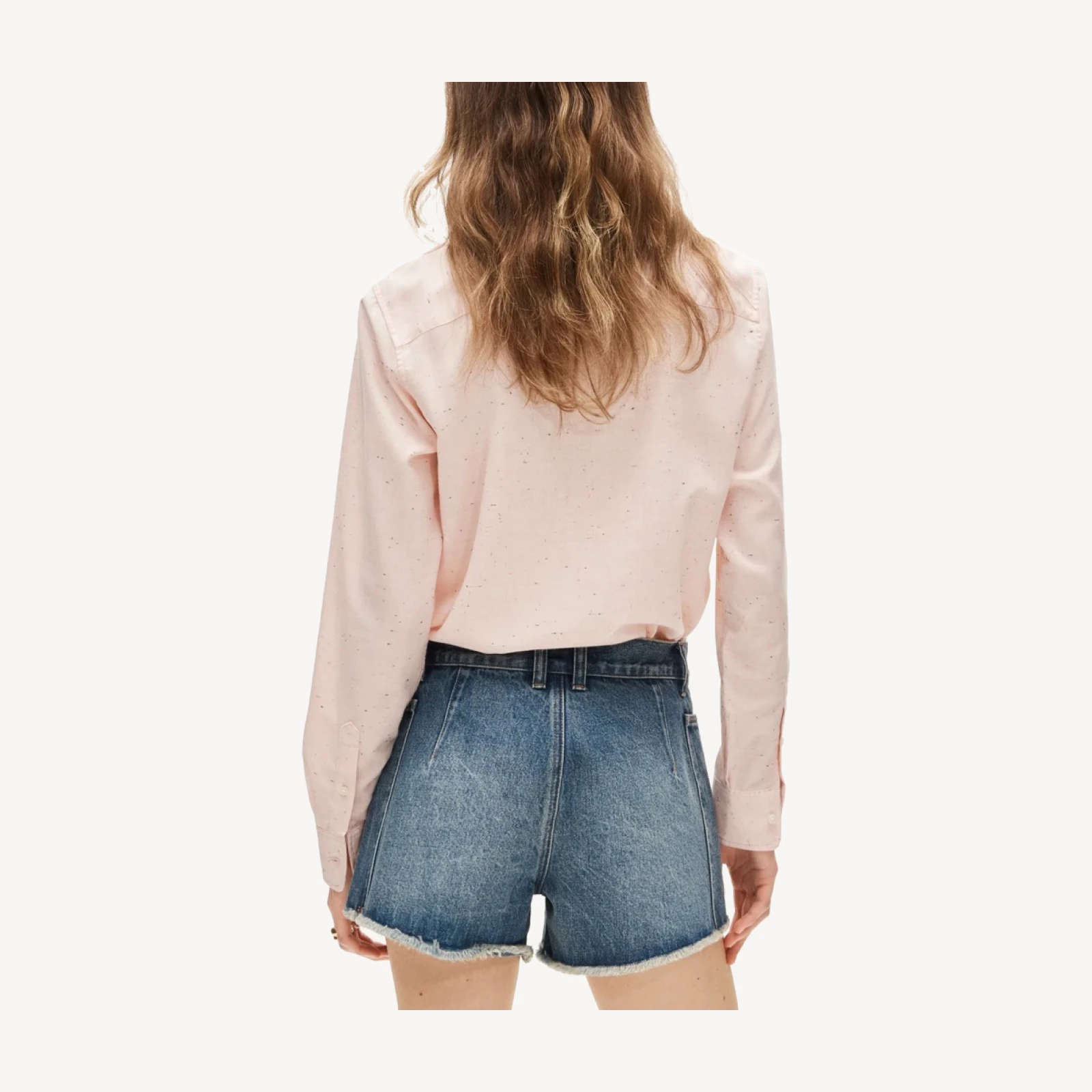 3.5" frayed denim short