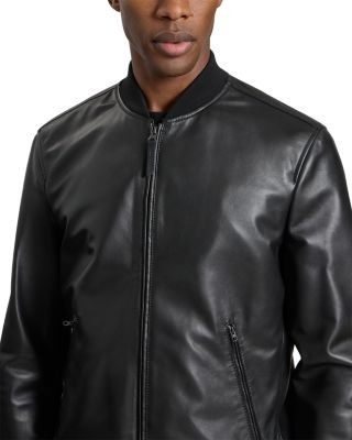 Ted Baker Waggoner Leather Bomber Jacket