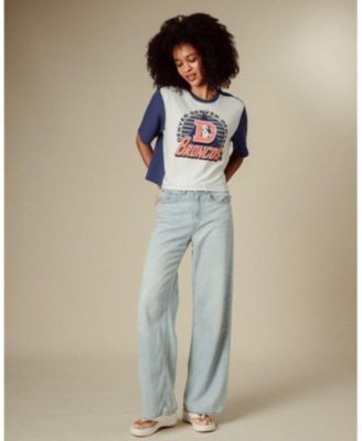 Junk Food Clothing Women's Nfl Denver Broncos Color Block Crop Tee