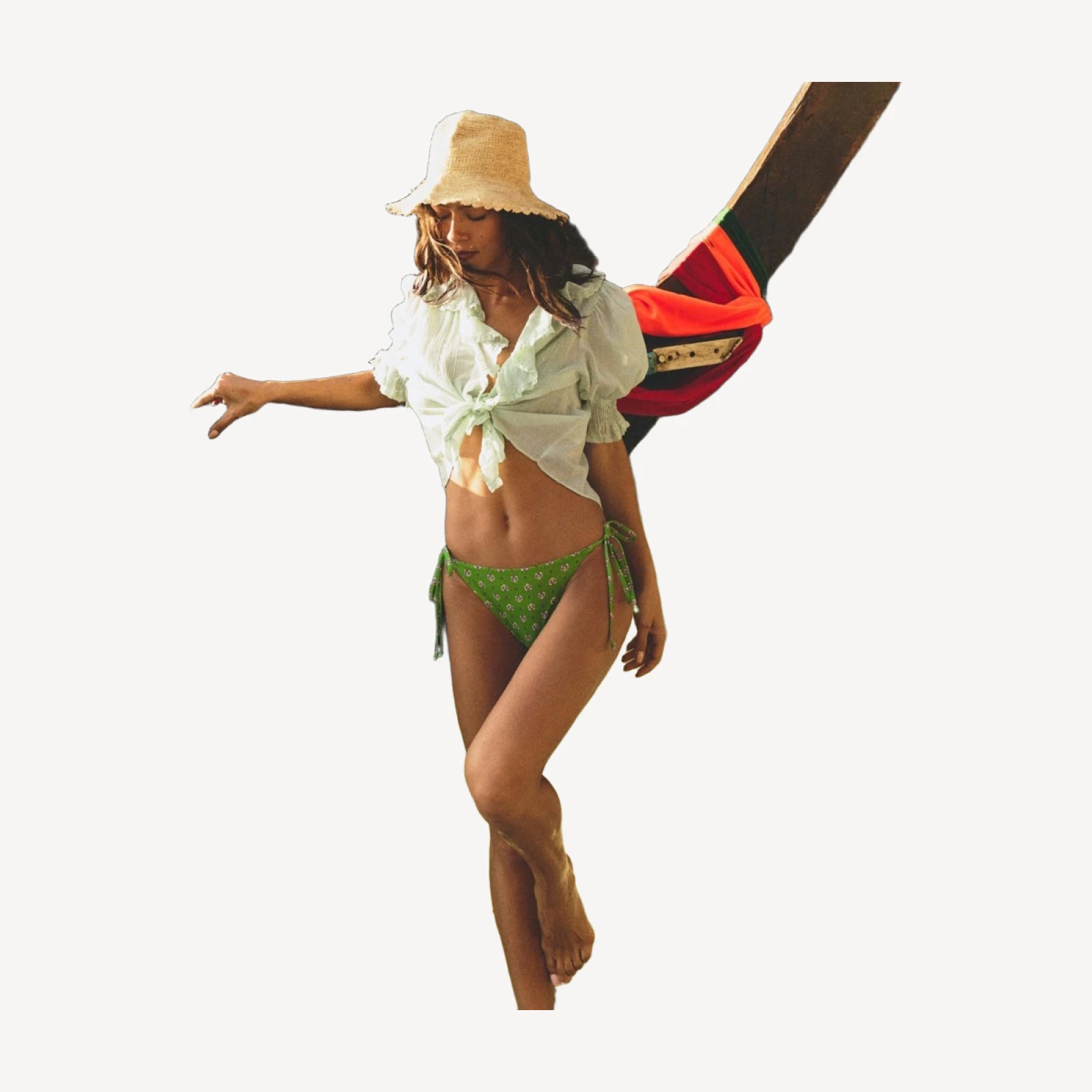 BALLOU HAT -- NATURAL RAFFIA