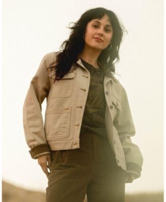 Junk Food Clothing Women's Denim Corded Collar Chore Jacket