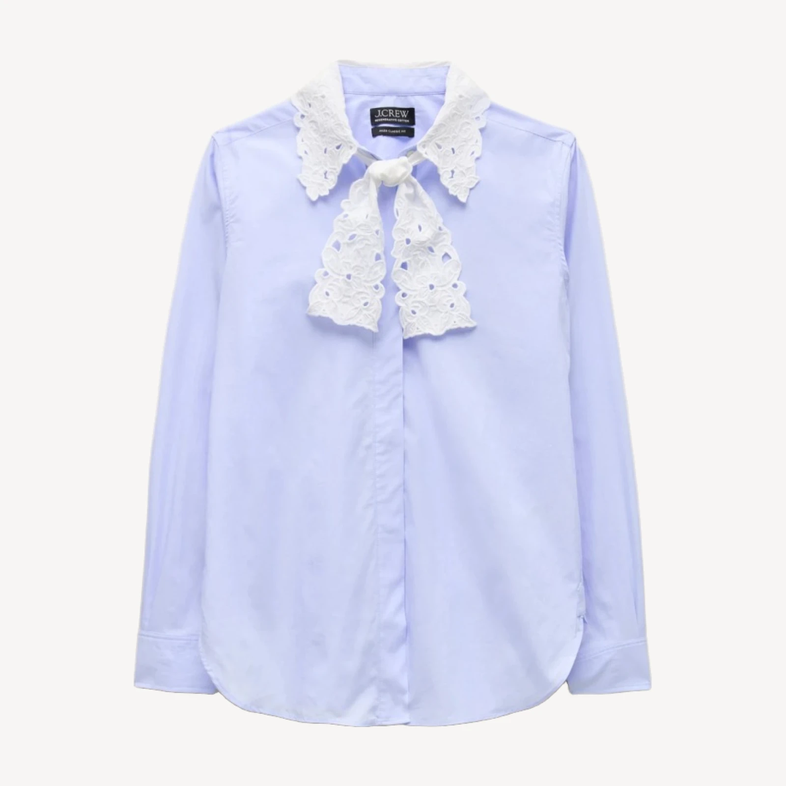 Jules classic-fit eyelet tie-neck shirt