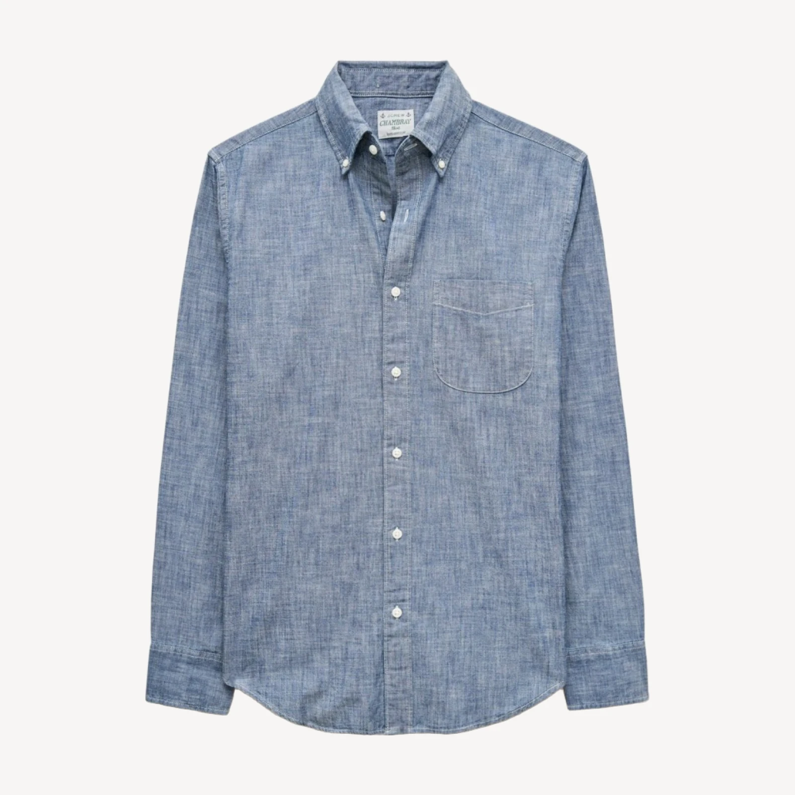 Organic cotton chambray shirt in vintage wash