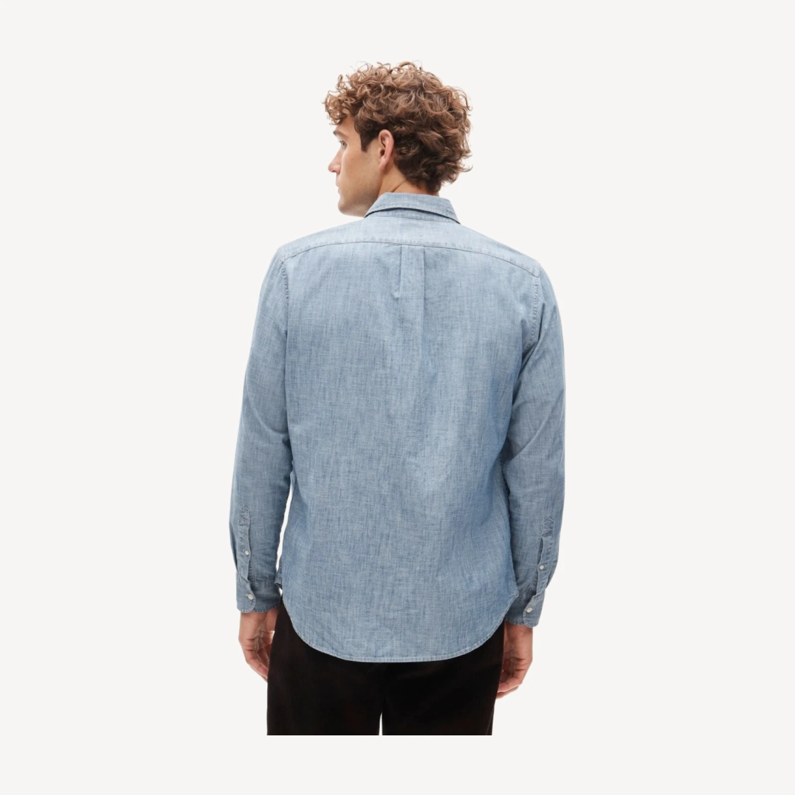 Organic cotton chambray shirt in vintage wash