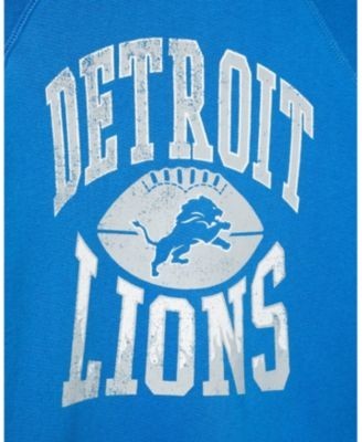 Junk Food Clothing Unisex Nfl Detroit Lions Hot Route Raglan Fleece - Little Kid, Big Kid