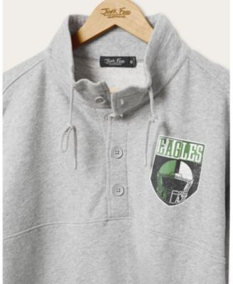 Junk Food Clothing Unisex Nfl Philadelphia Eagles Slant 1/4 Button Up Fleece