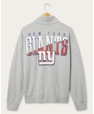 Junk Food Clothing Unisex Nfl New York Giants Slant 1/4 Button Up Fleece