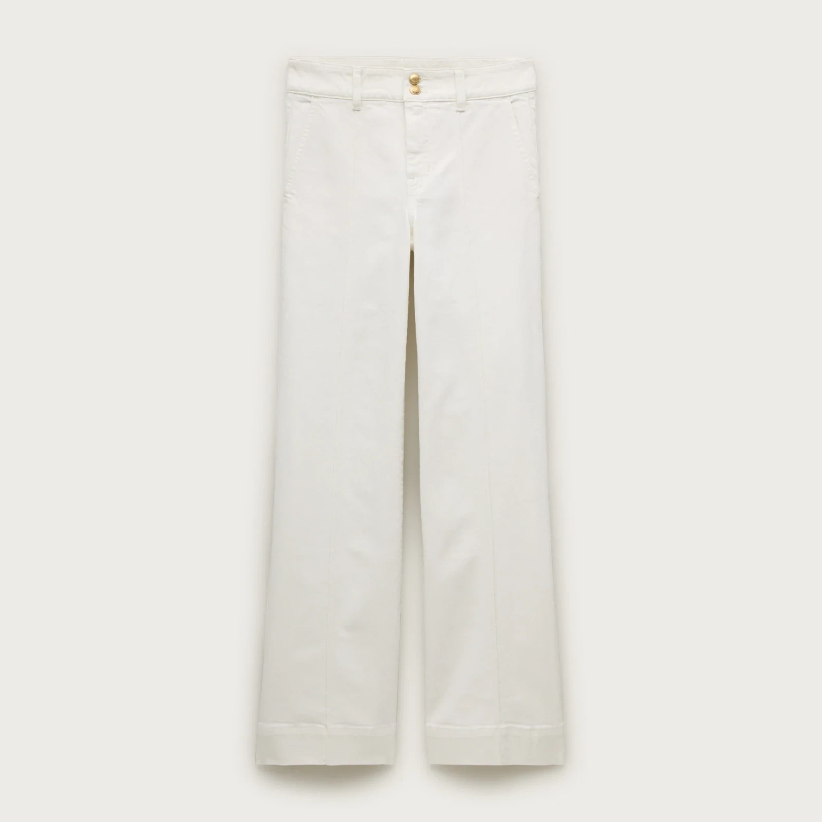Denim trouser jean with stacked buttons