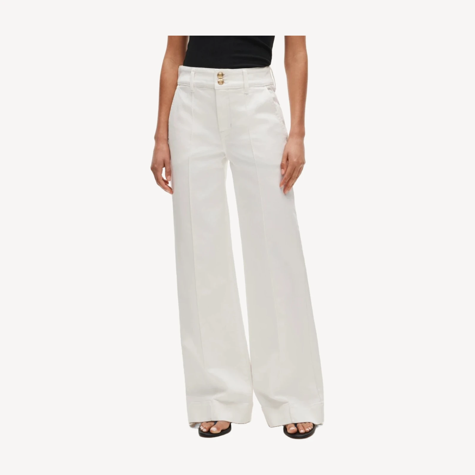 Denim trouser jean with stacked buttons