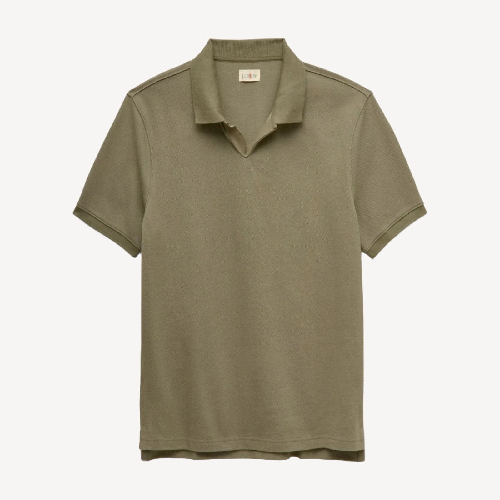 Piqué johnny-collar polo shirt