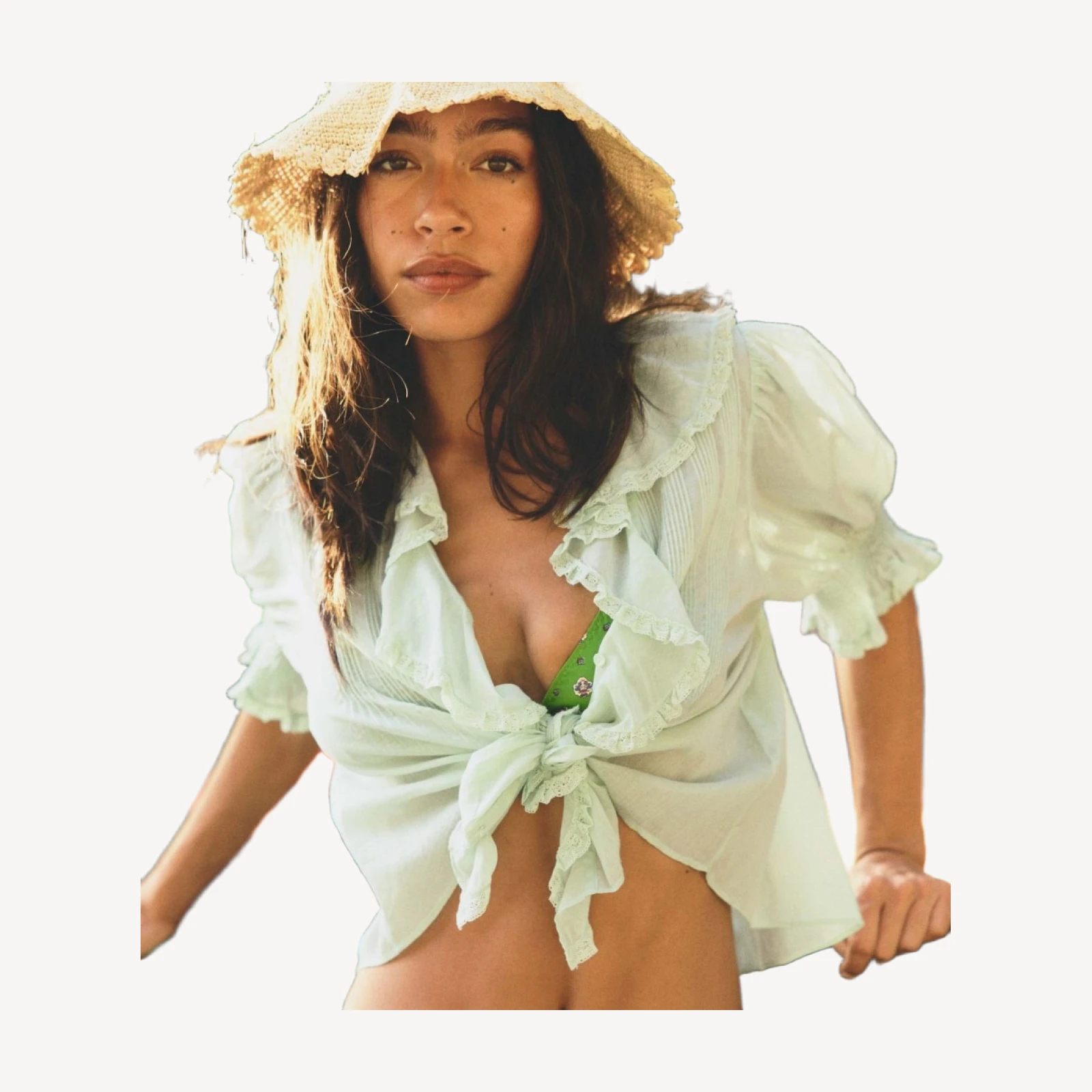 BALLOU HAT -- NATURAL RAFFIA