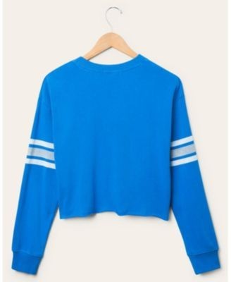 Junk Food Clothing Women's Nfl Detroit Lions Retro Crop Fleece