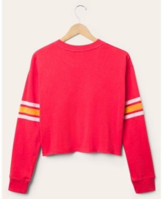 Junk Food Clothing Women's Nfl San Francisco 49ers Retro Crop Fleece Sweatshirt