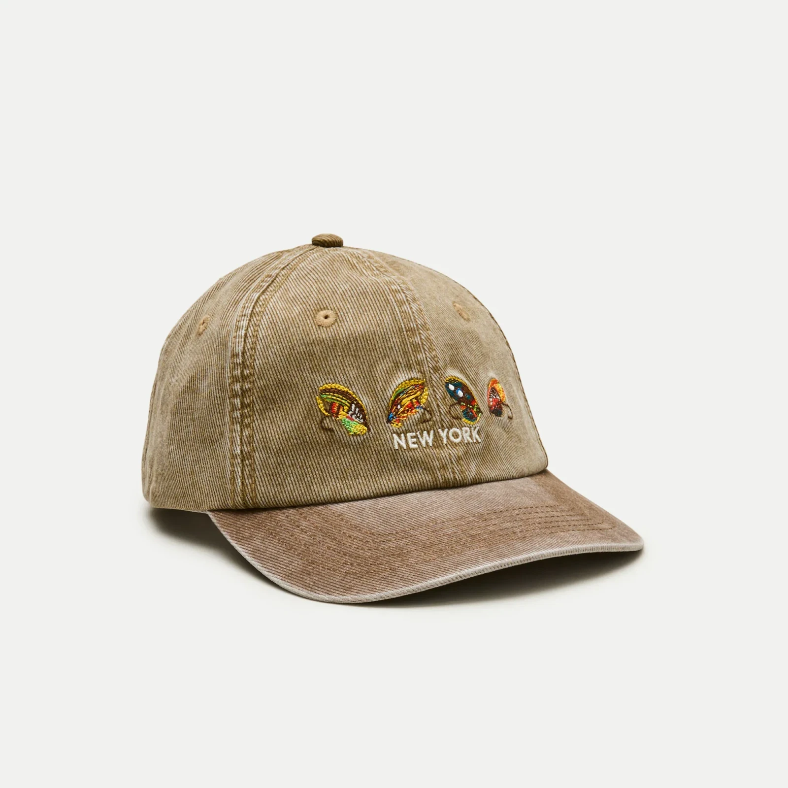 Embroidered washed cotton baseball cap