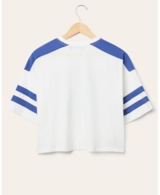 Junk Food Clothing Women's Nfl Buffalo Bills Striped Crop Tee