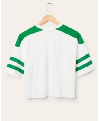 Junk Food Clothing Women's Nfl Philadelphia Eagles Striped Crop Tee