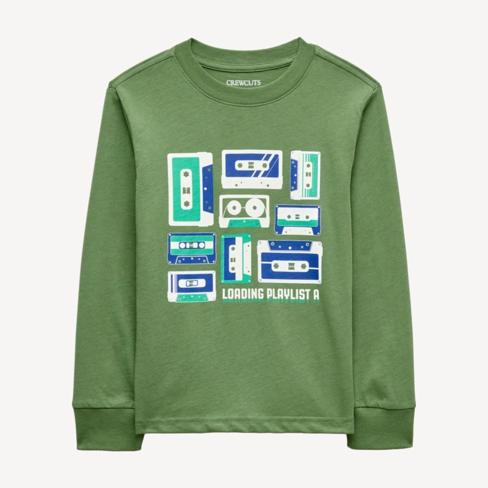 Kids' long-sleeve "Playlist" graphic T-shirt