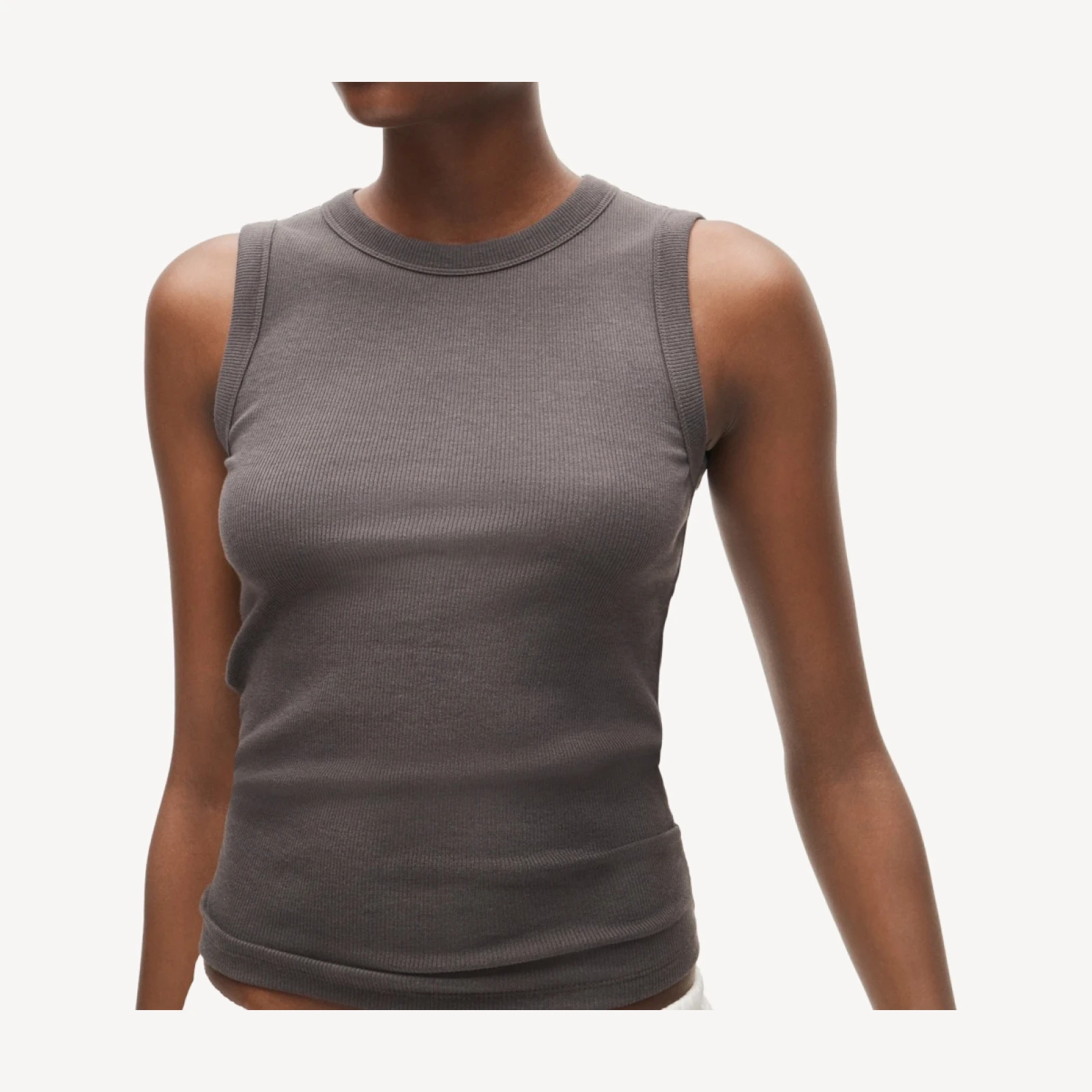 Perfect rib crewneck tank top