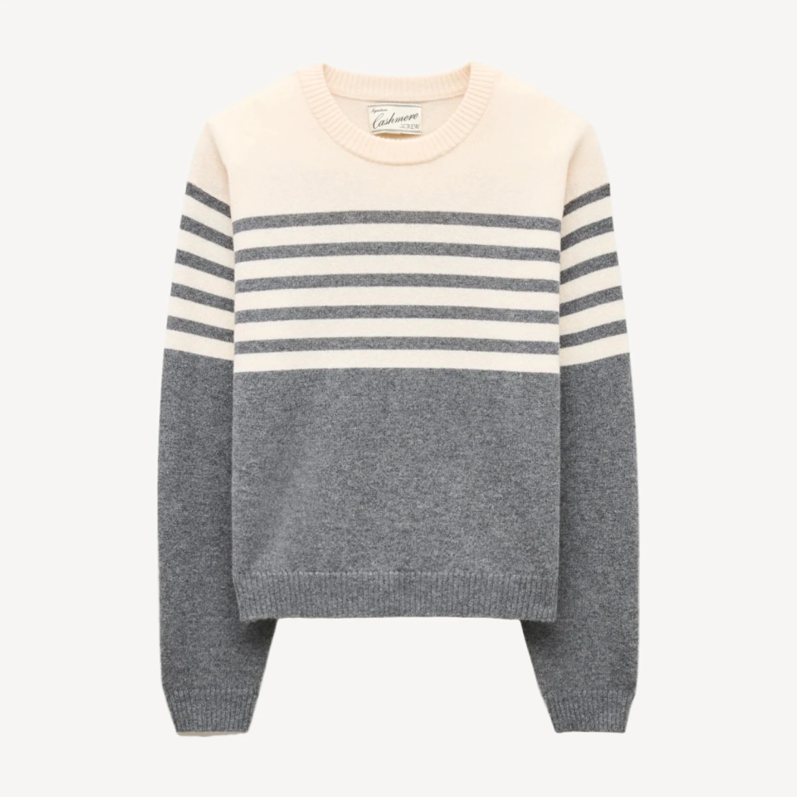Perfect cashmere crewneck in stripe