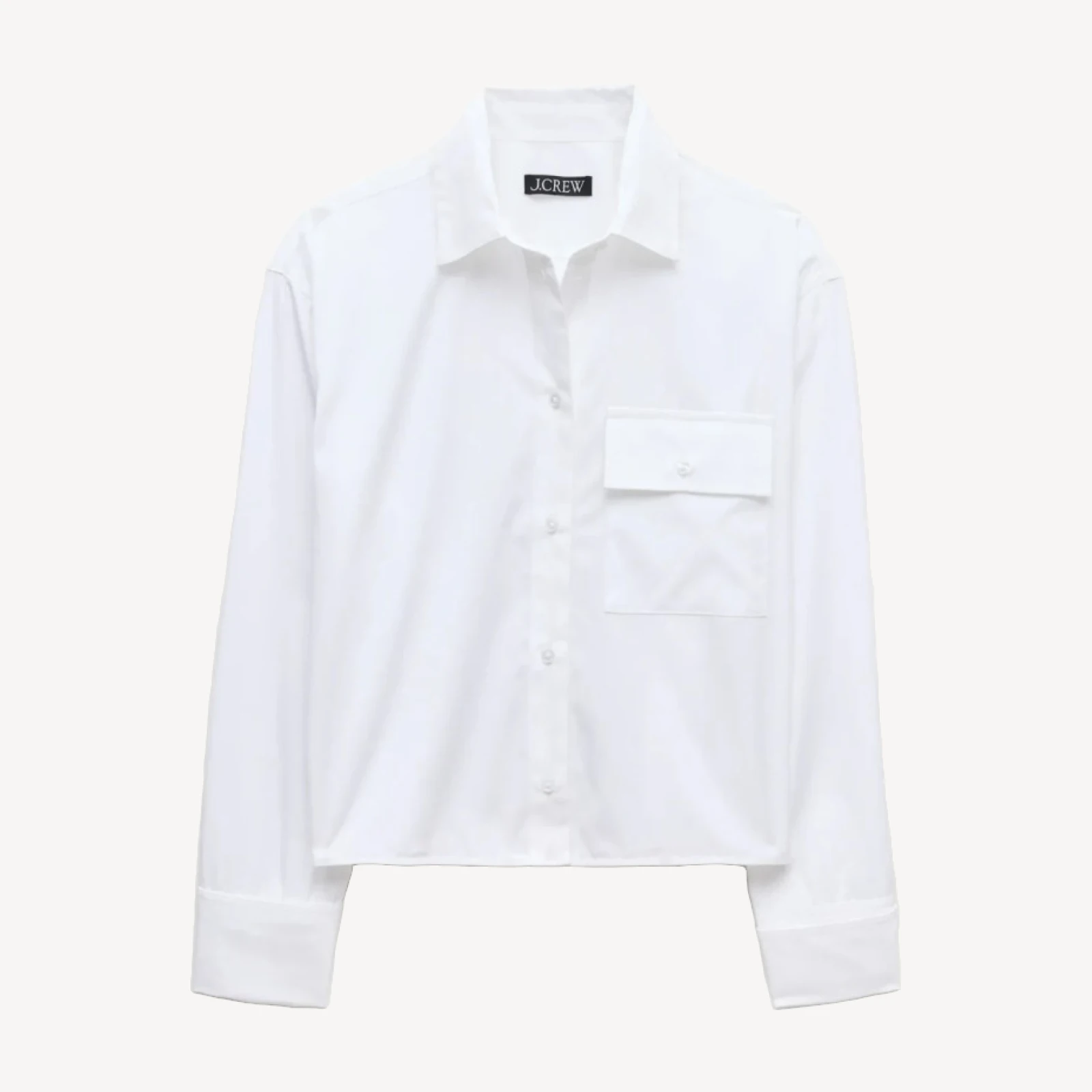 Esme cropped button-up shirt in Greenwich poplin