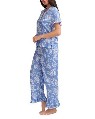 Splendid Short Sleeve Notch Collar Pajama Set