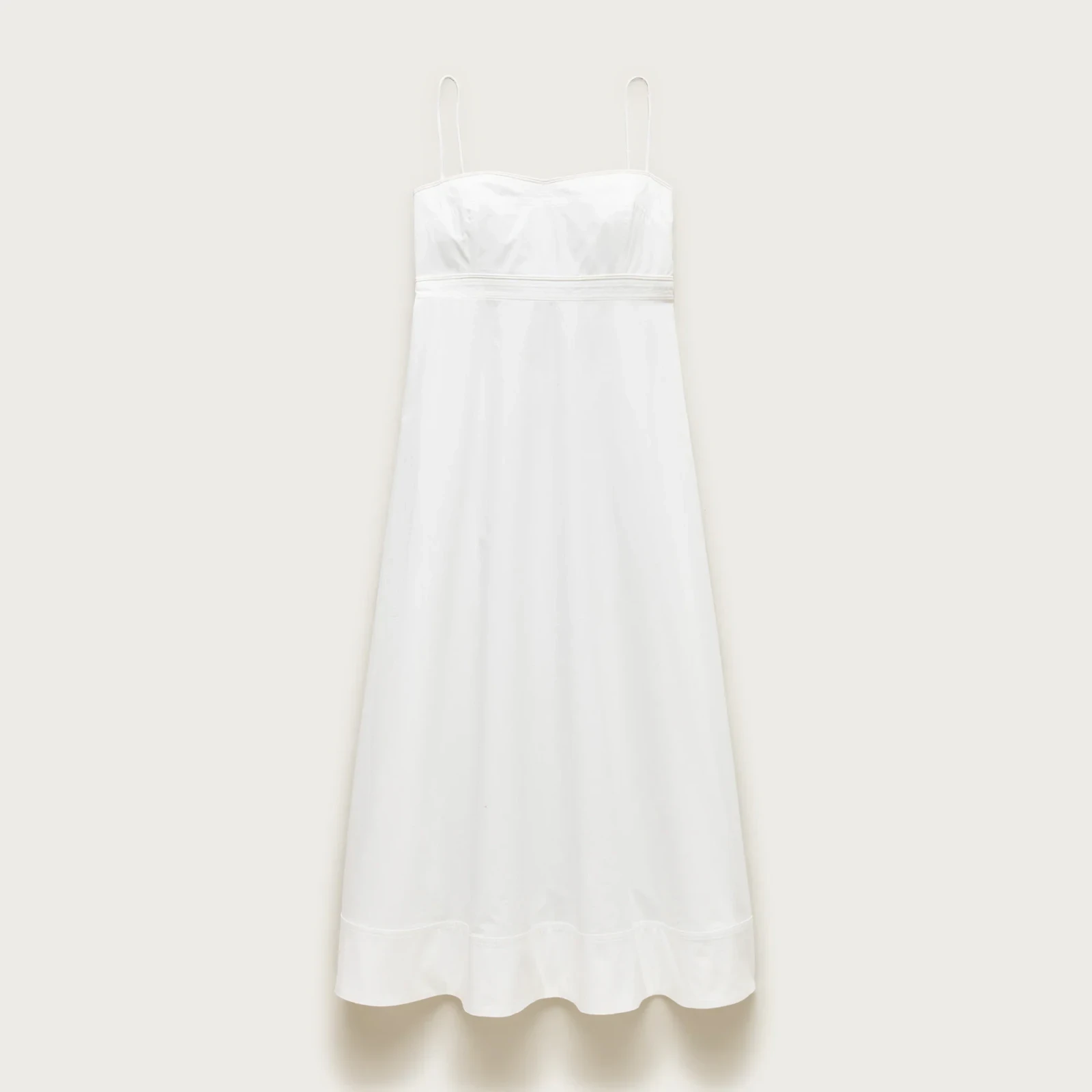 Empire-waist dress in cotton poplin