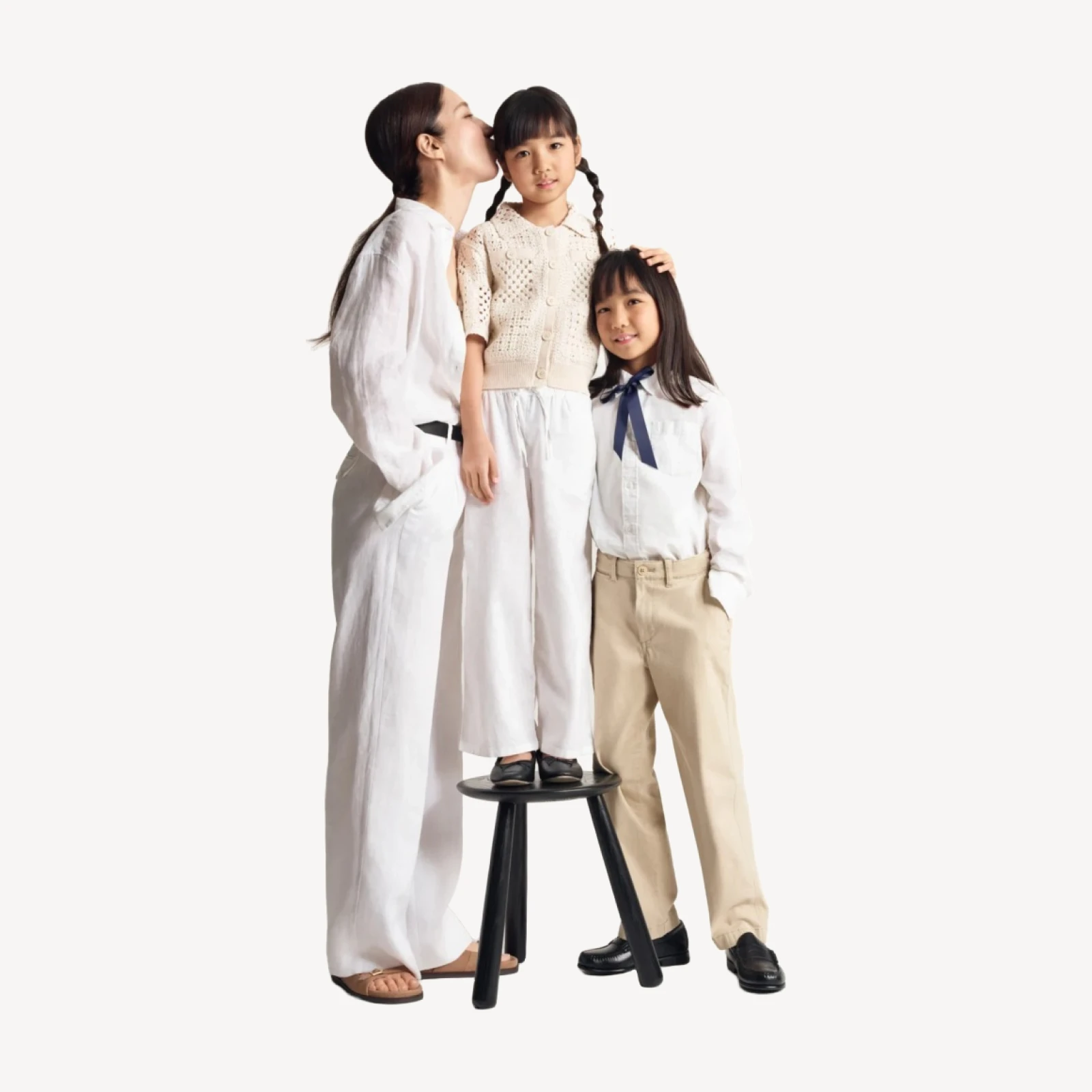 Girls' Soleil pant in linen-cotton blend