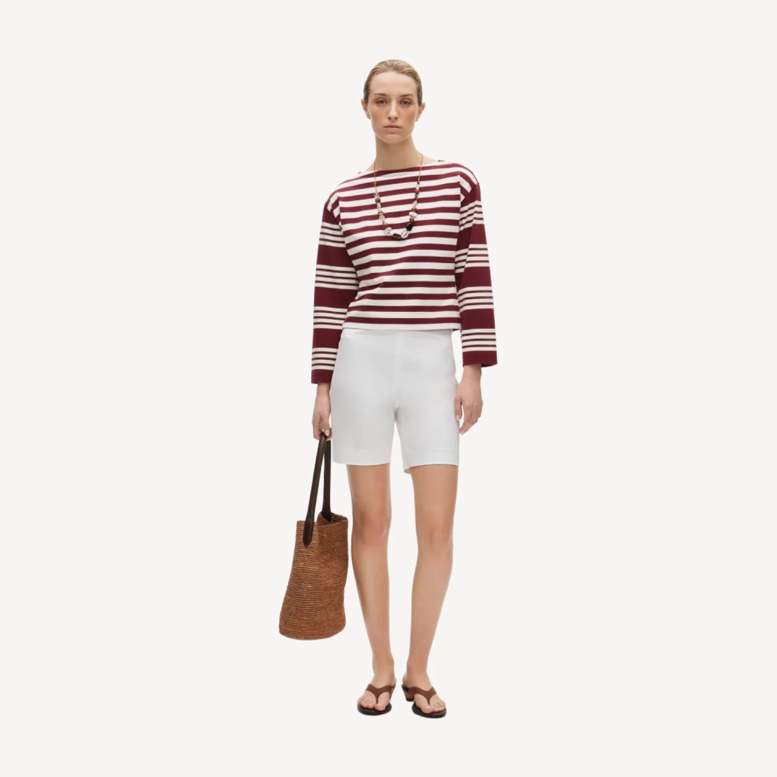 Bermuda short in sateen
