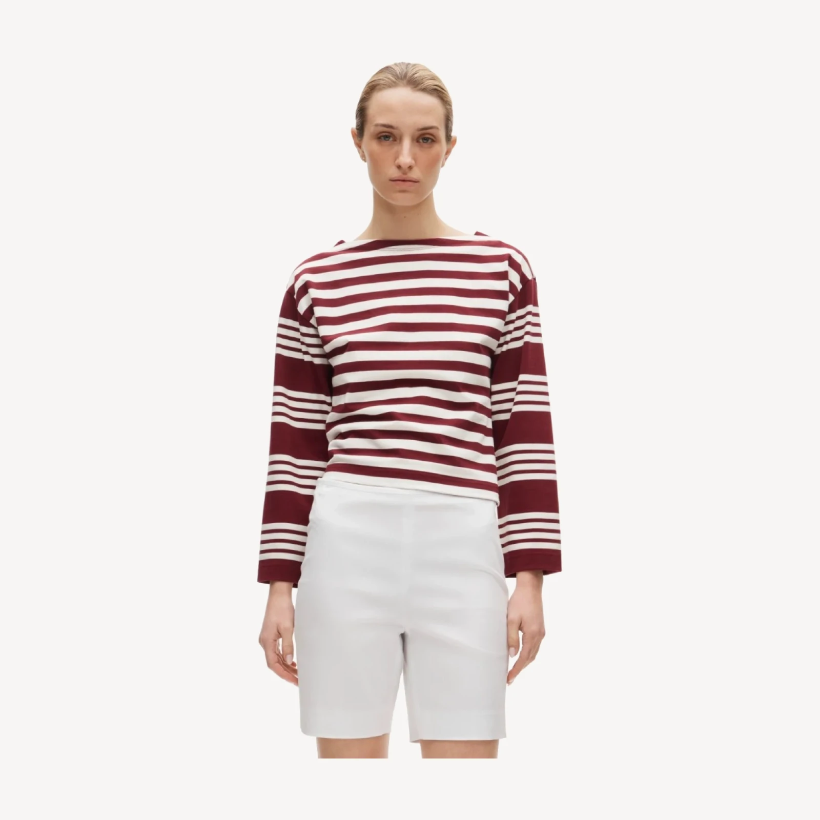 Bermuda short in sateen