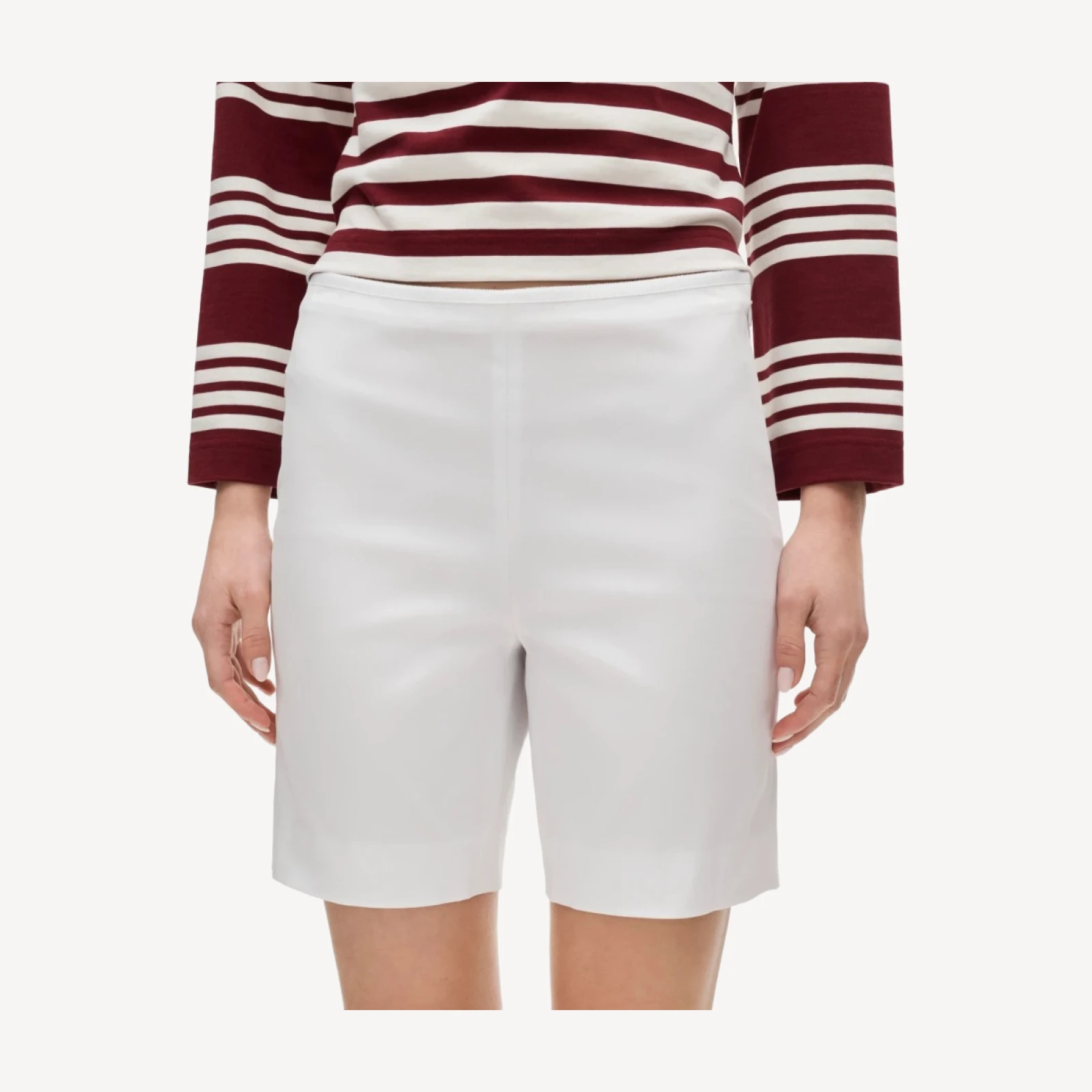 Bermuda short in sateen