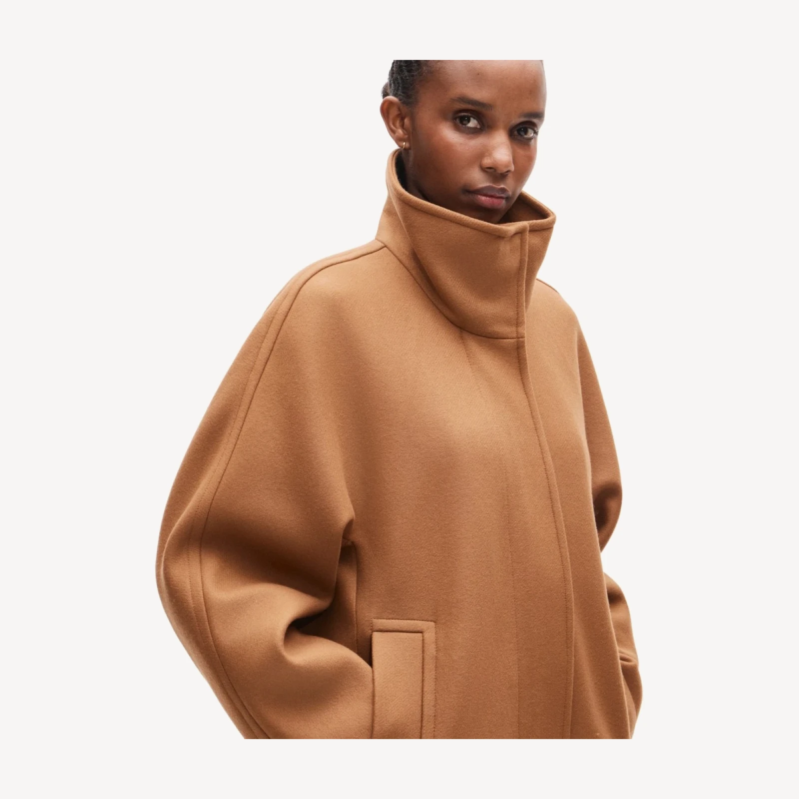 Luciana coat in wool-blend melton
